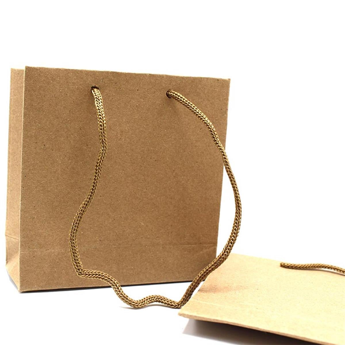 Karton Çanta 11 x 11 Cm Kraft 10'lu