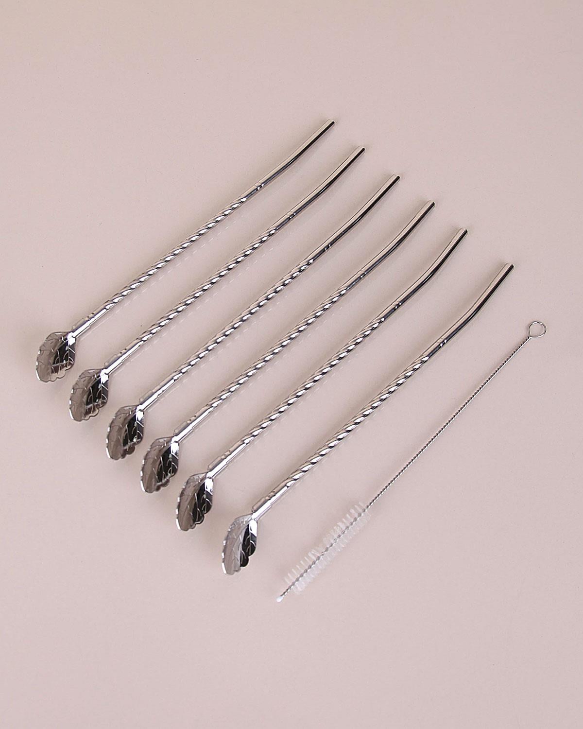 Kaşık Pipet Set Metal 6lı