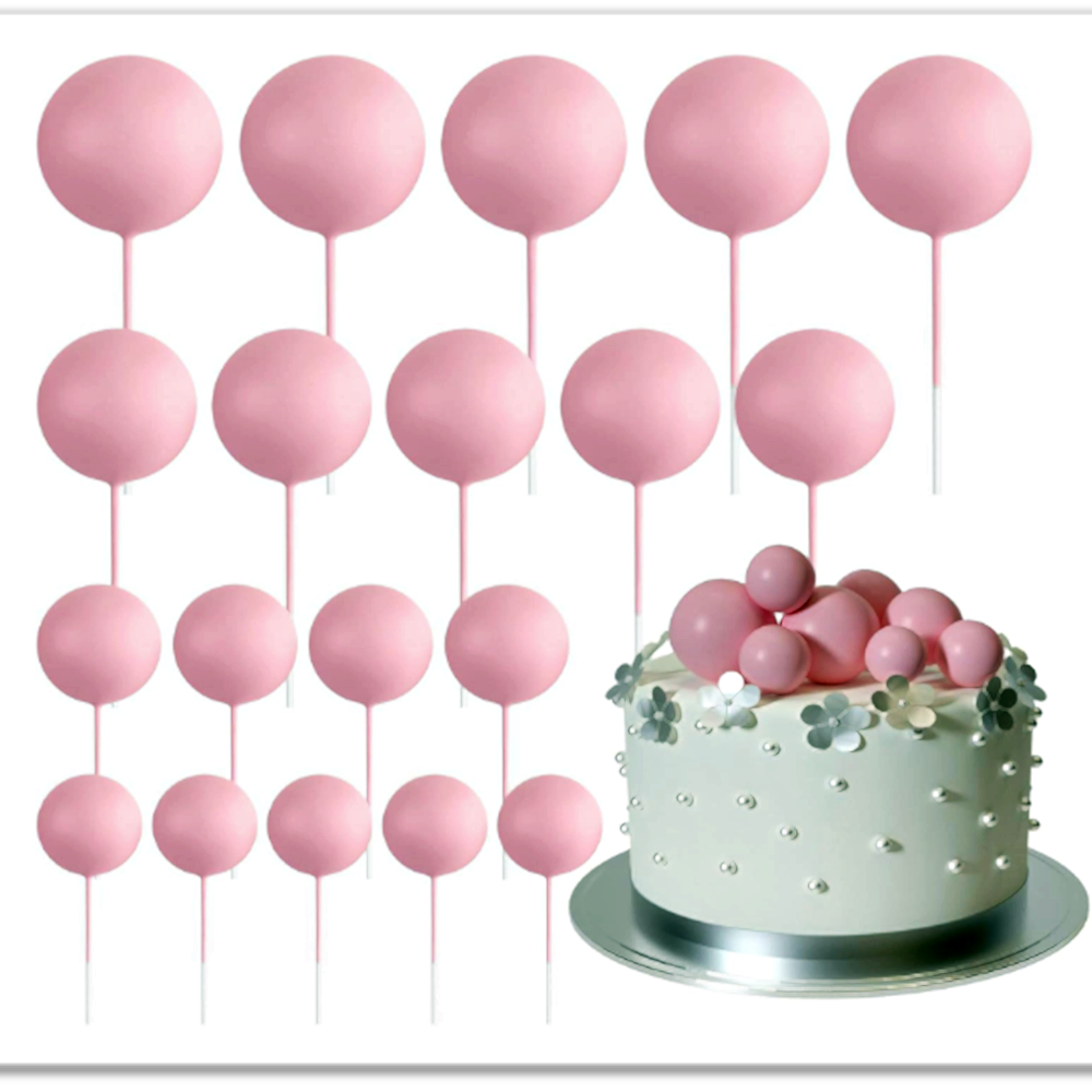 Pasta Üzeri Plastik Top Set Pembe