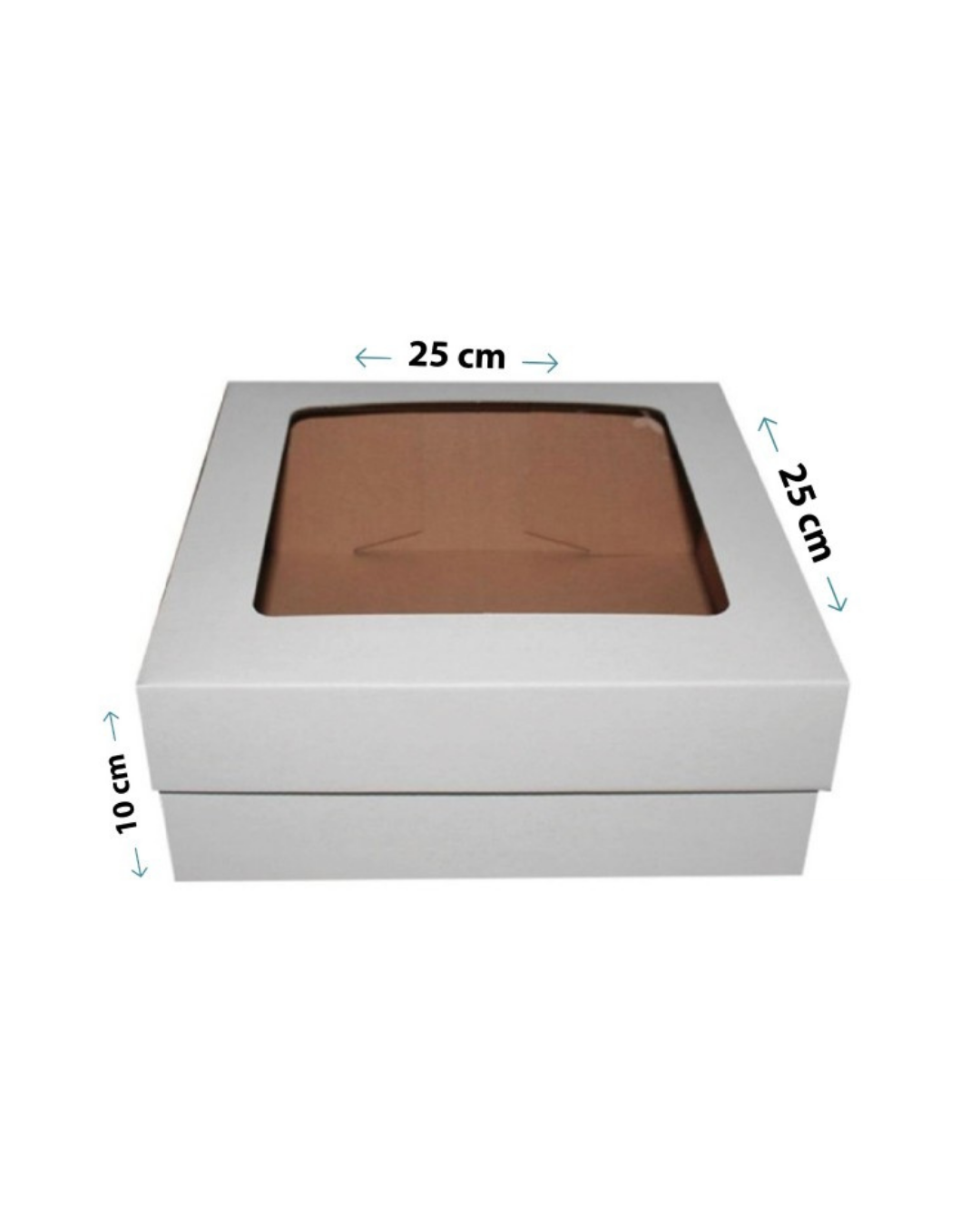 Pencereli Pasta Kutusu 25x25x10cm - 3 adet