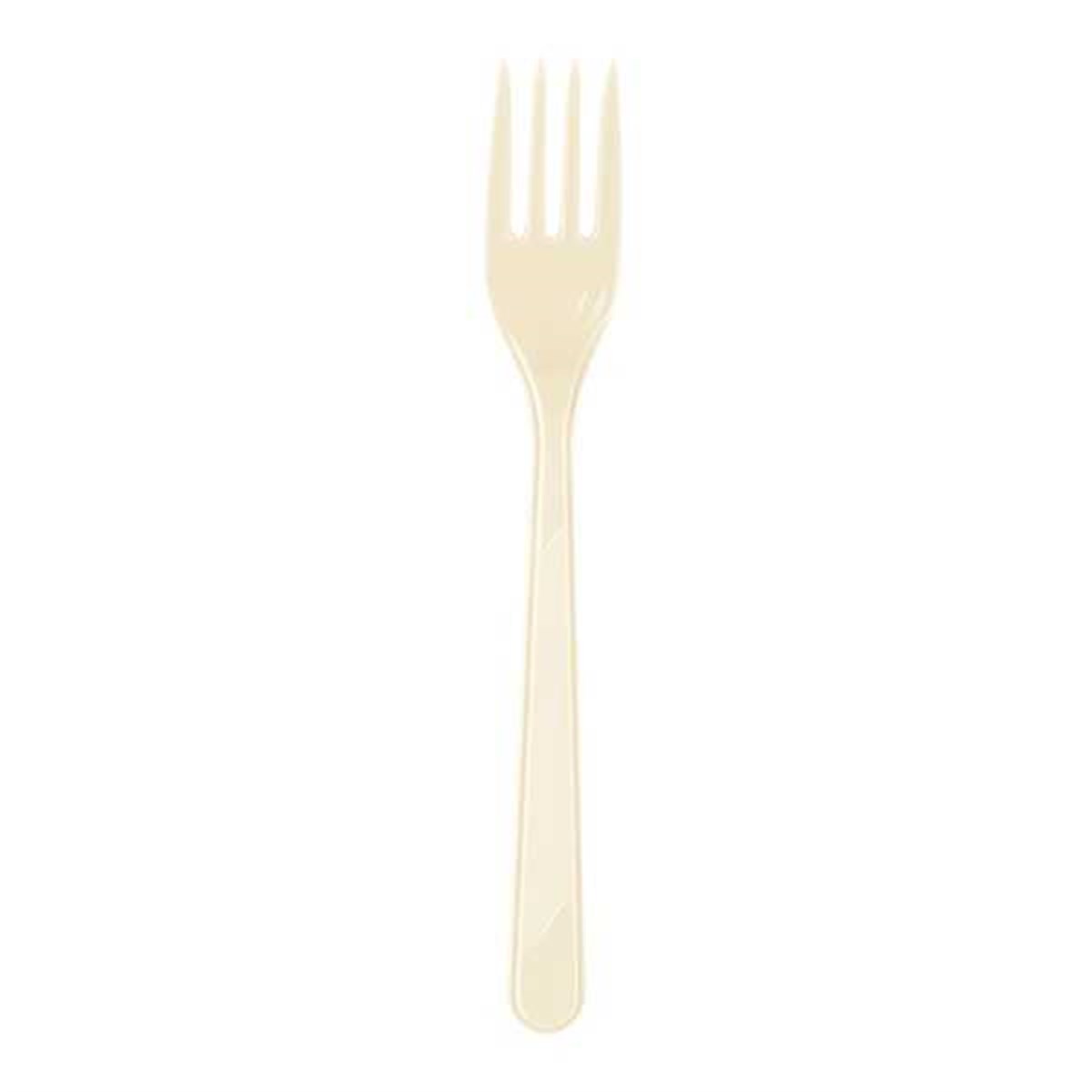 Plastik Çatal Krem 25 'li
