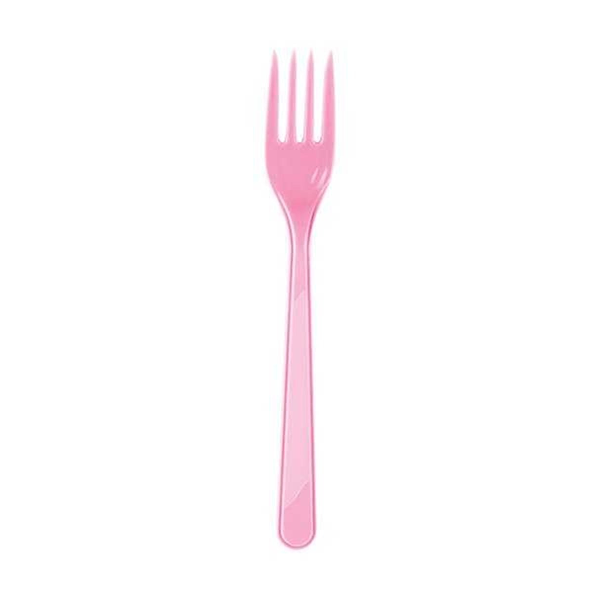 Plastik Çatal Pembe 25 'li