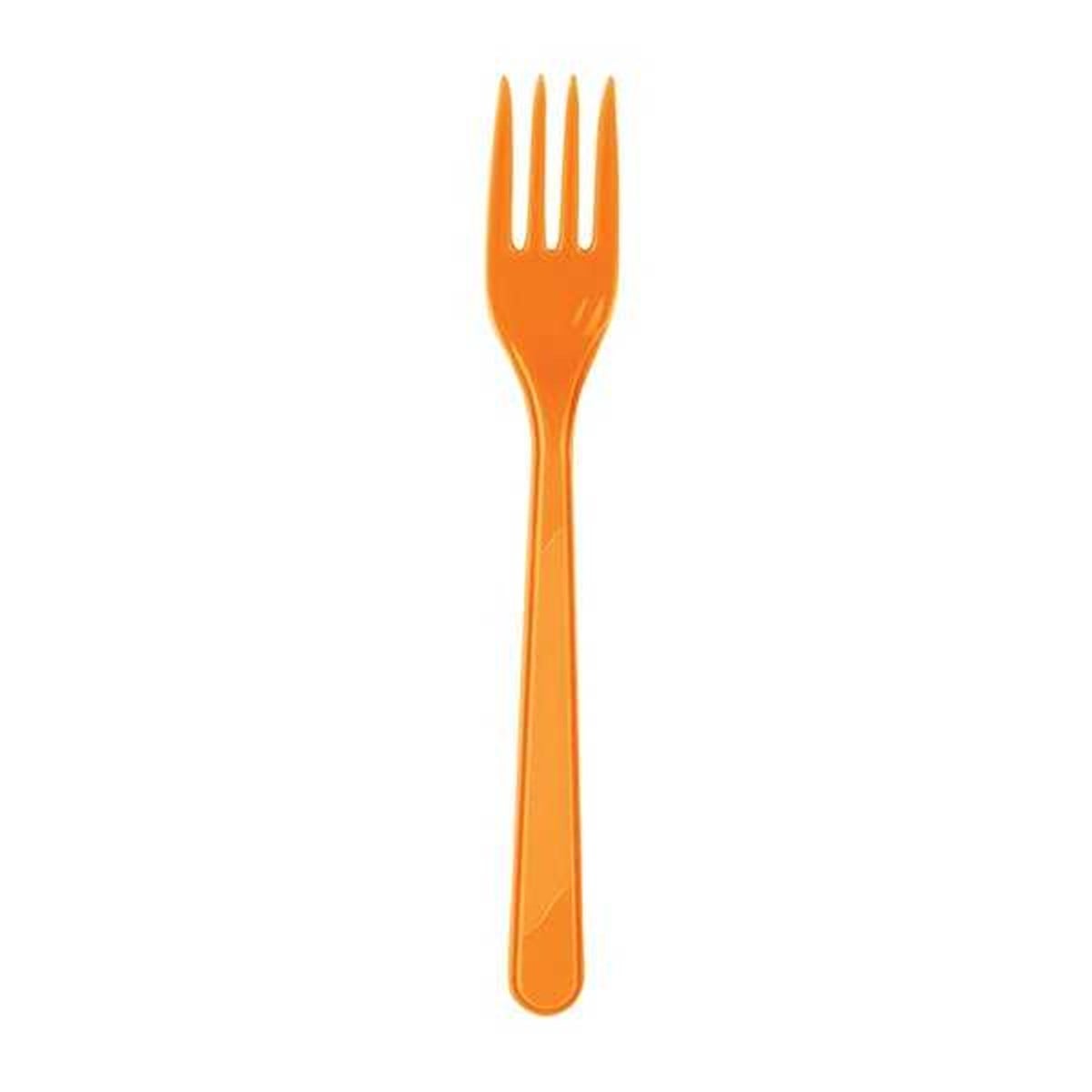 Plastik Çatal Turuncu 25 'li