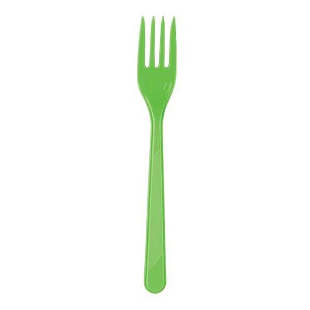 Plastik Çatal Yeşil 25 'li