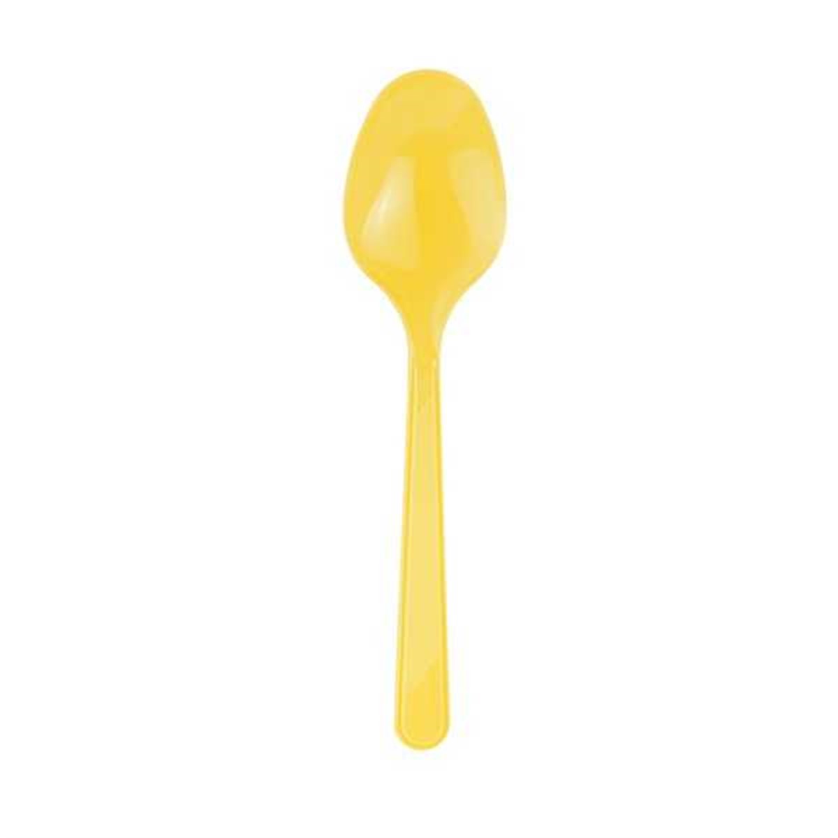 Plastik Kaşık Sarı 25 'li
