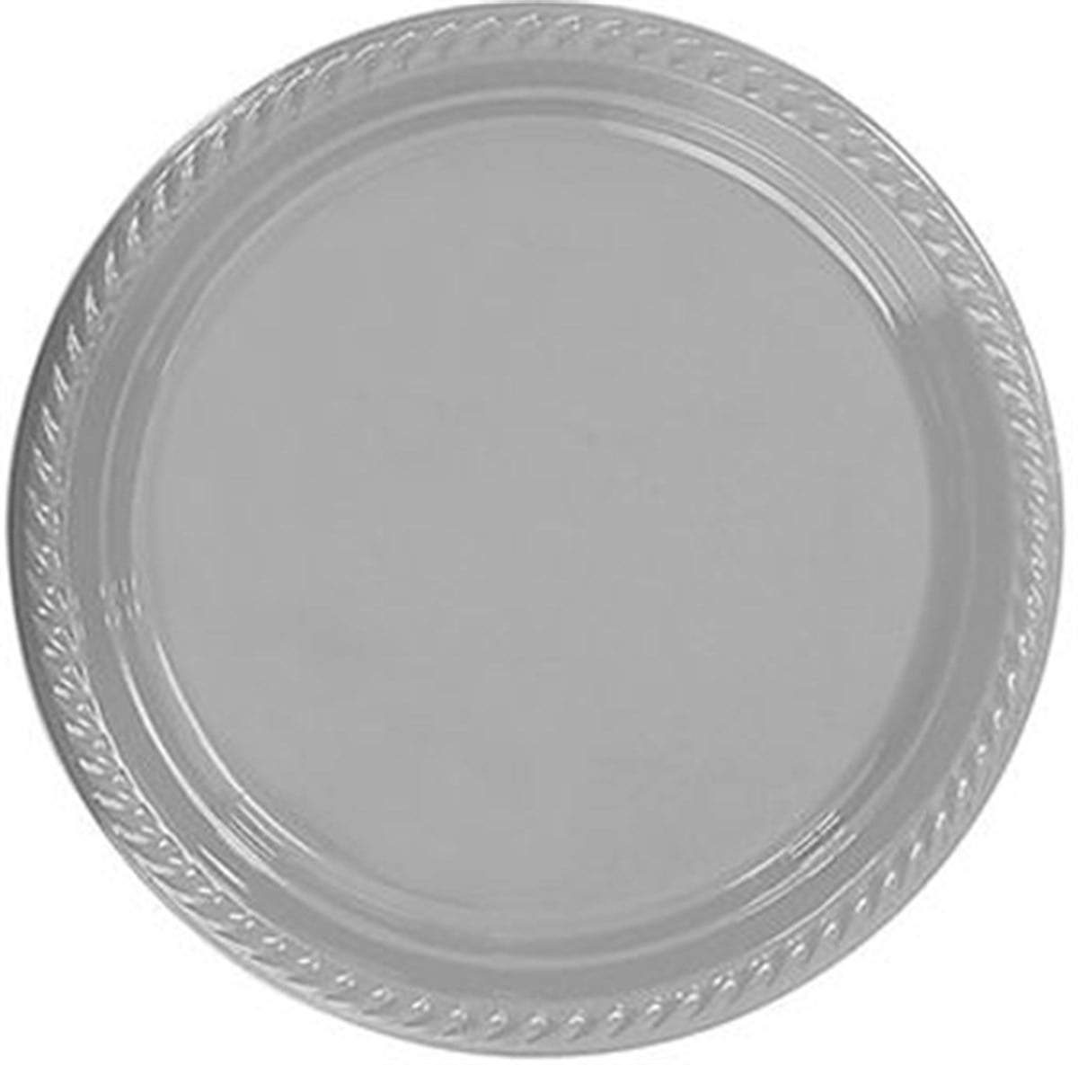 Plastik Tabak Gümüş 22 Cm 25'li