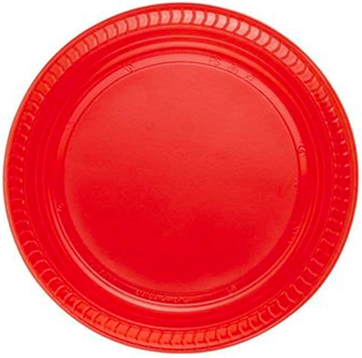 Plastik Tabak Kırmızı 22 Cm 25 'li