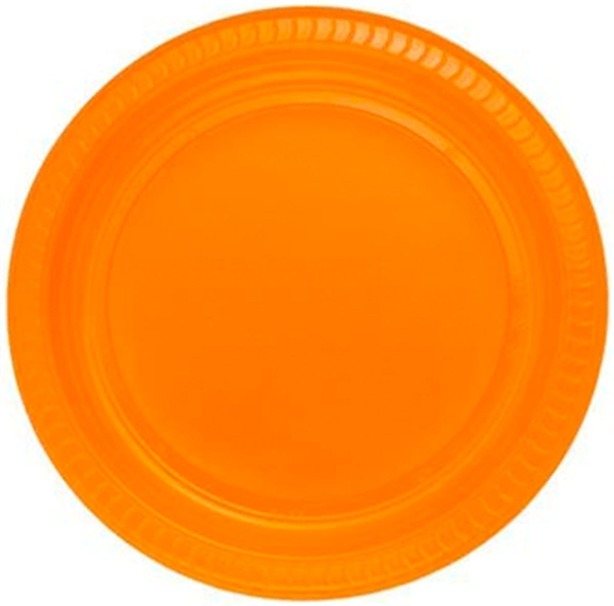 Plastik Tabak Turuncu 22 Cm 25 'li