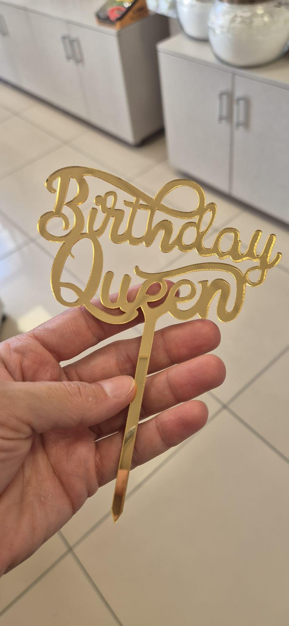 Pleksi Birthday Queen Gold