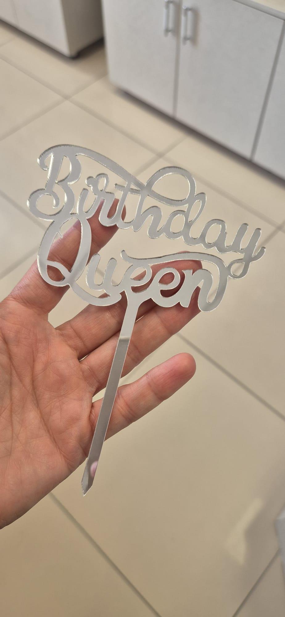 Pleksi Birthday Queen Gümüş