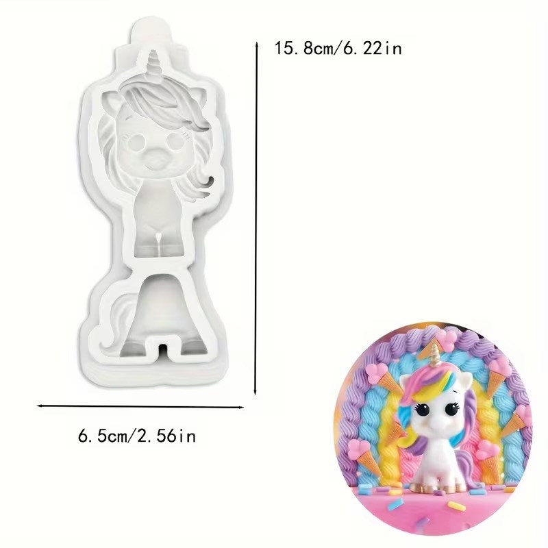 Sevimli Unicorn Silikon Kalıp