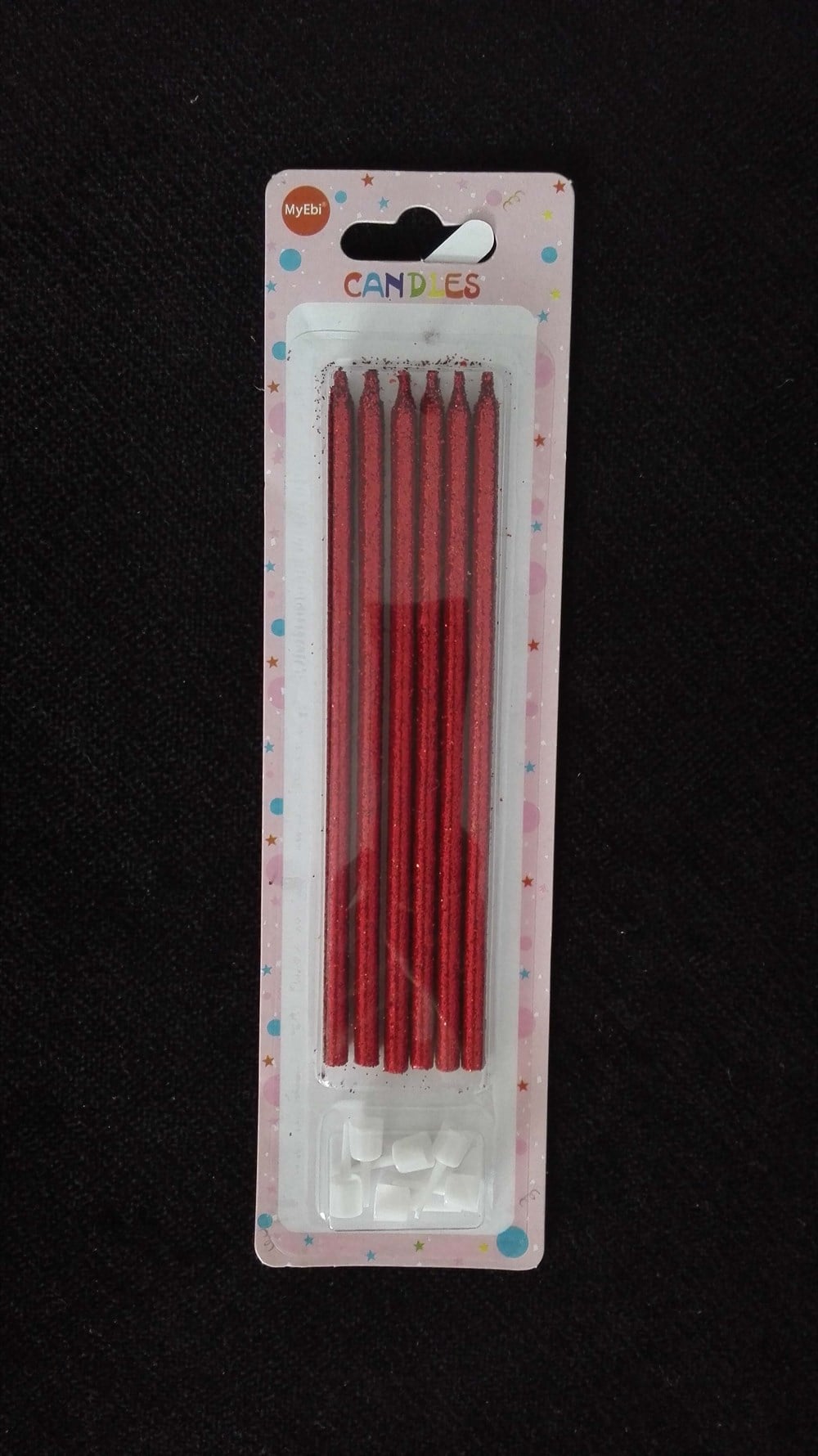 Simli Pasta Mumu -14cm Kırmızı
