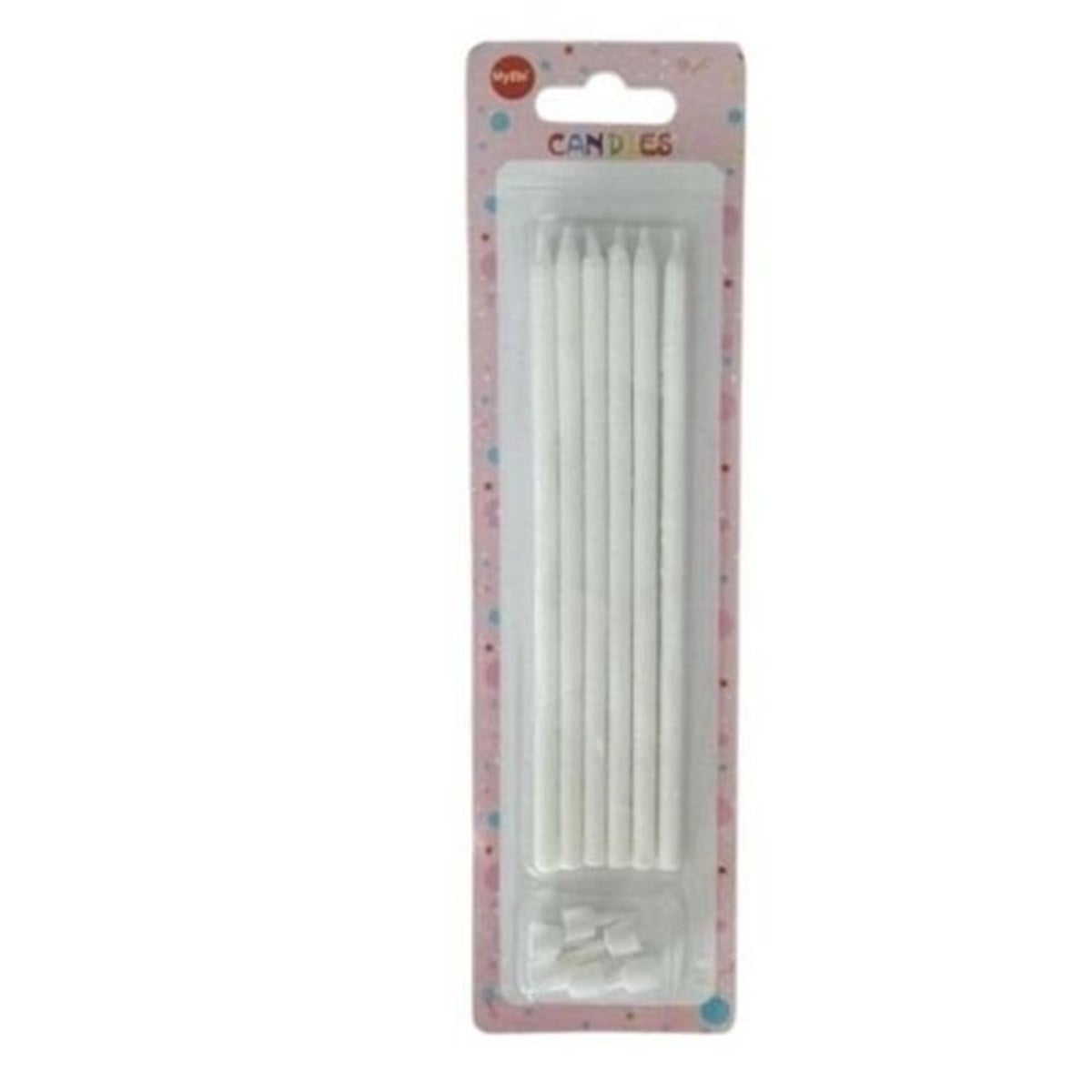 Simli Pasta Mumu -14cm Beyaz