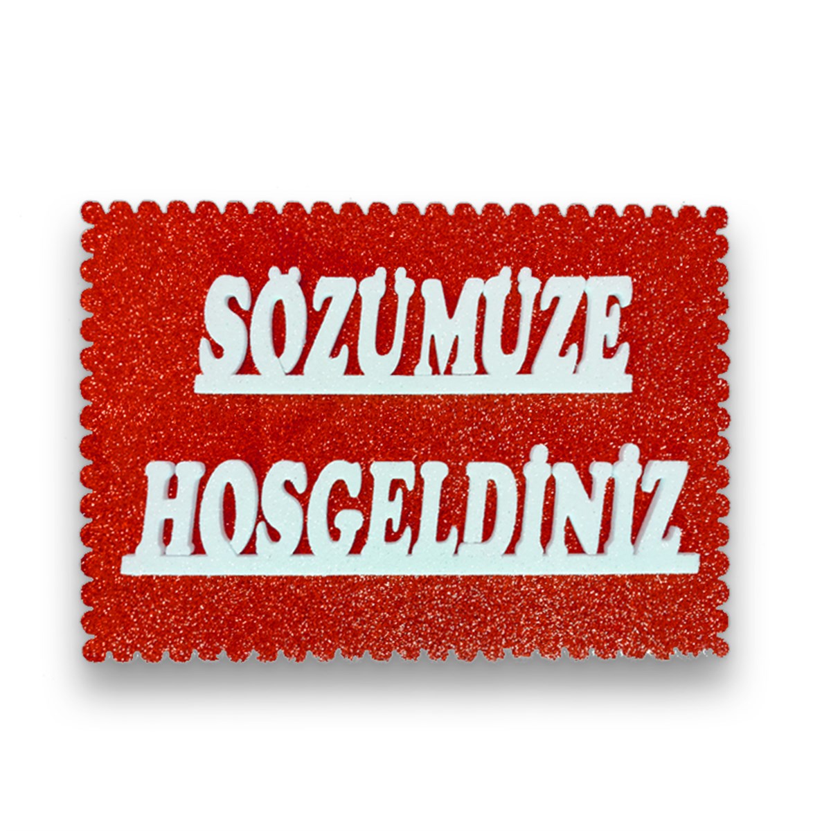 Strafor Yazı Sözümüze Hoşgeldiniz Kırmızı