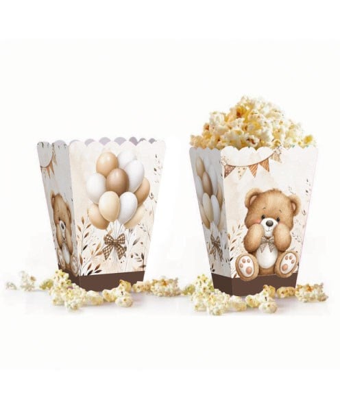 Tedy Bear Temalı Mısır Kutusu 8'li