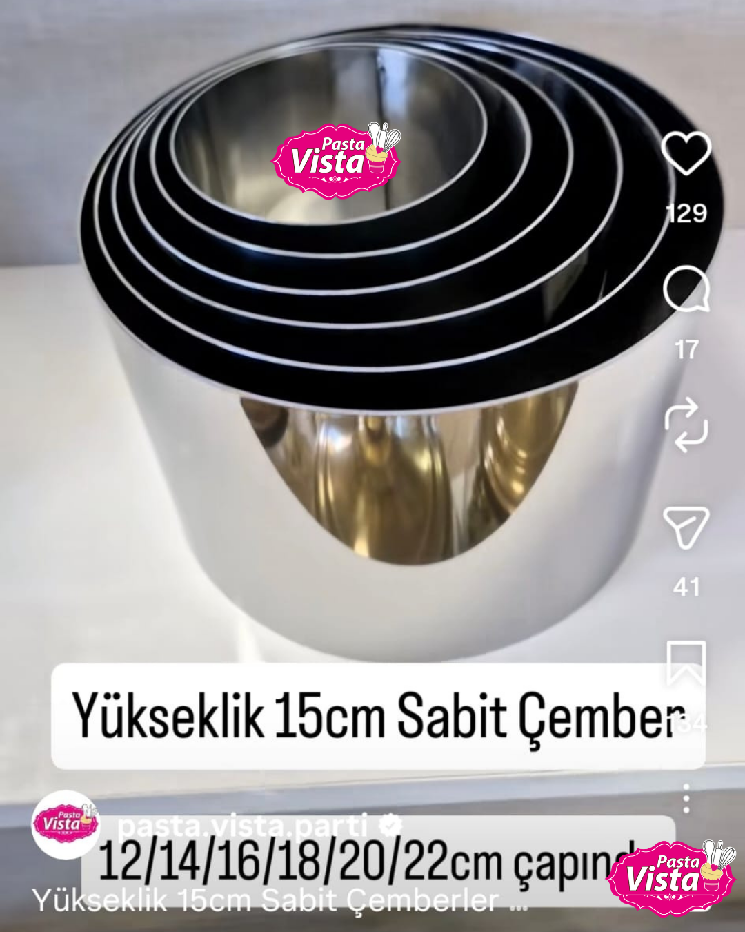 Yükseklik 15cm Çember Set 6lı