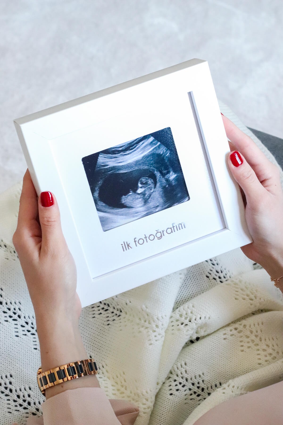 İlk Fotoğrafım Bebek Ultrason Çerçevesi - Bebek Odası Anı Çerçevesi - Fufizu