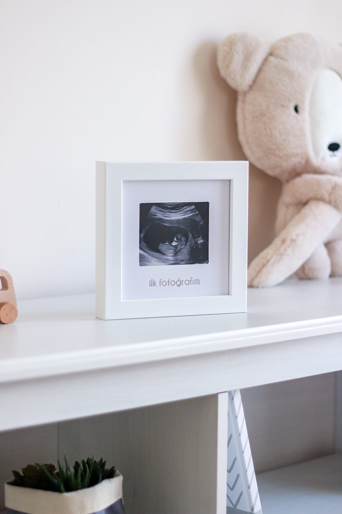 İlk Fotoğrafım Bebek Ultrason Çerçevesi - Bebek Odası Anı Çerçevesi - Fufizu