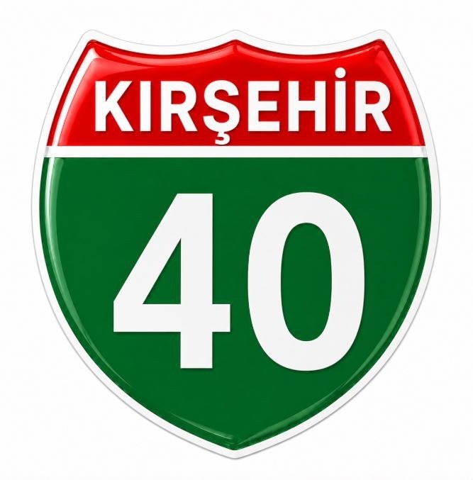 Redlinegrafik Kırşehir 40Plaka Kodlu 3D Kabartmalı Araç 1 Adet Sticker Etiket yeşil beyaz Renk