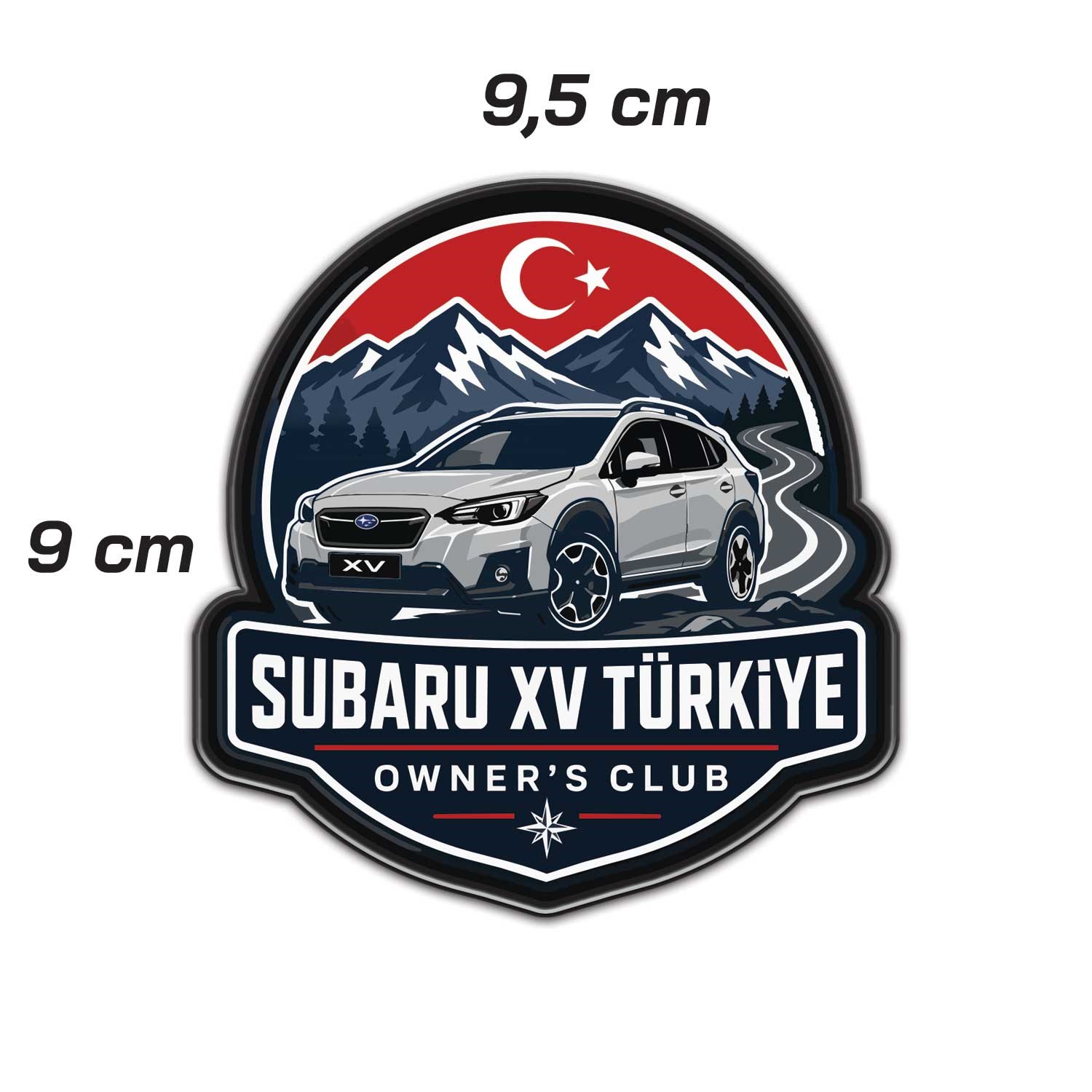 Redlinegrafik Subaru XV Türkiye Grup 3D Damla Sticker 1 Adet Model 2 