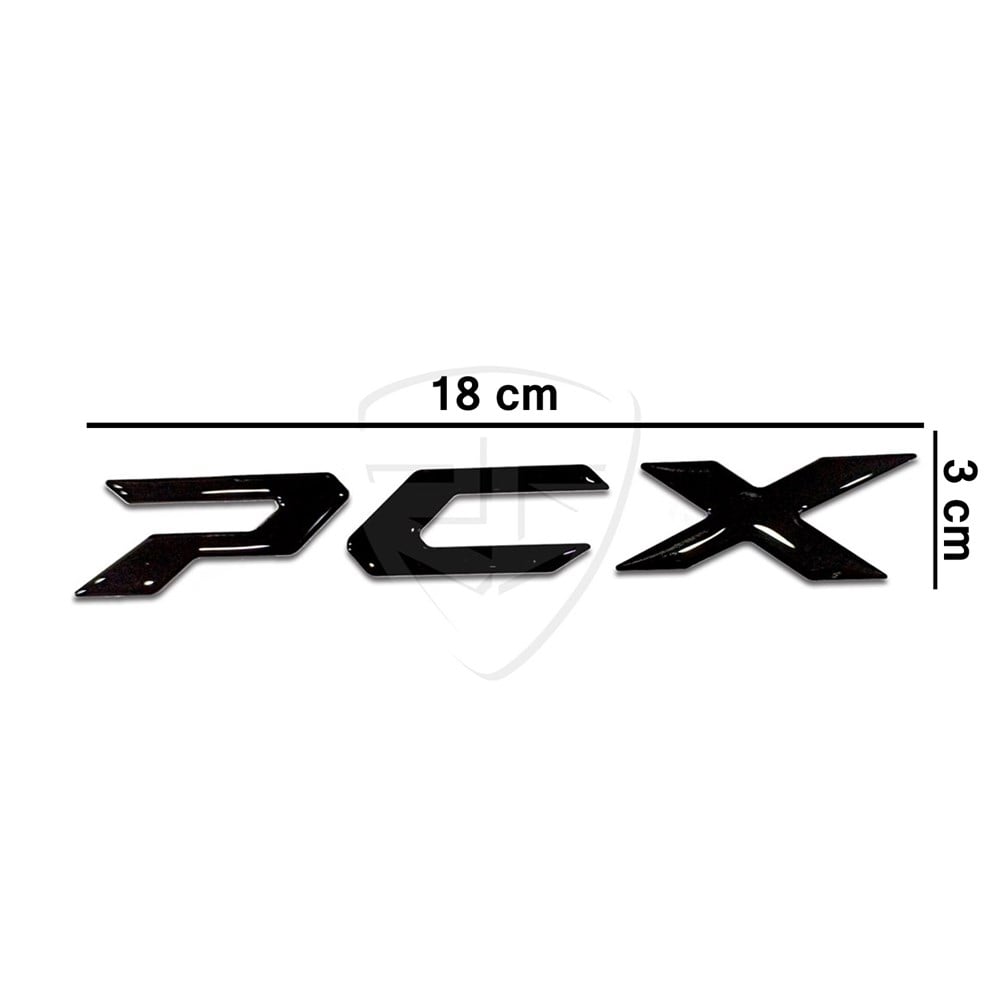 2'li Honda PCX 3D Damla Sticker Siyah