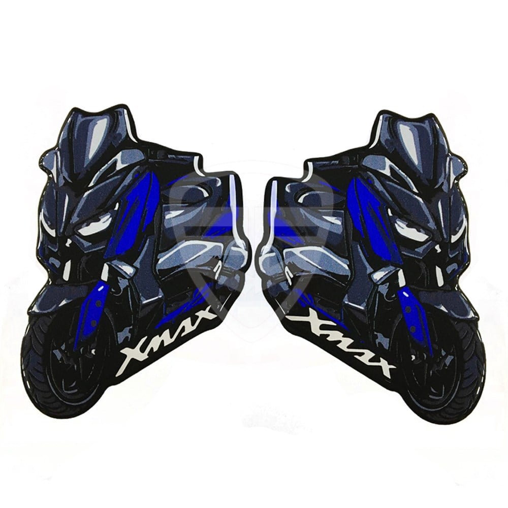2'li Xmax 3D Damla Sticker Mavi