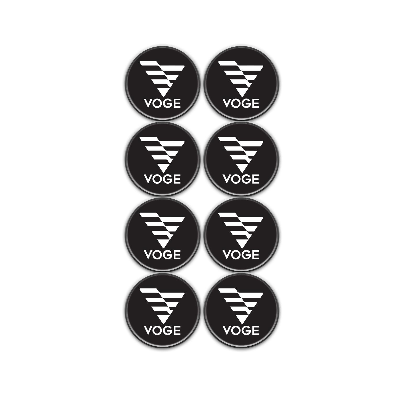Voge Logo 8li Koruma Takozu 3D Sticker Etiket Siyah