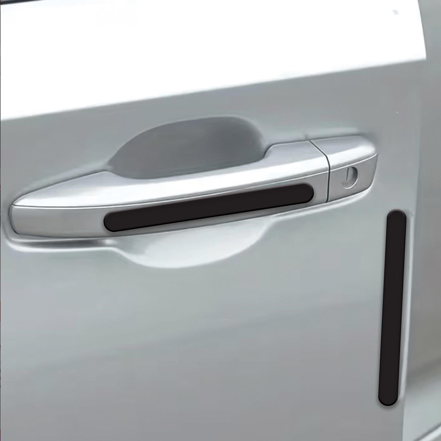 Universal 4 Adet Siyah Black Desenli Yapıştırma Etiket Araba Motosiklet Dikiz Aynası Koruma Kapı Kolu Yan Kapı Koruma Anti Scratch Sticker Redlinegrafik