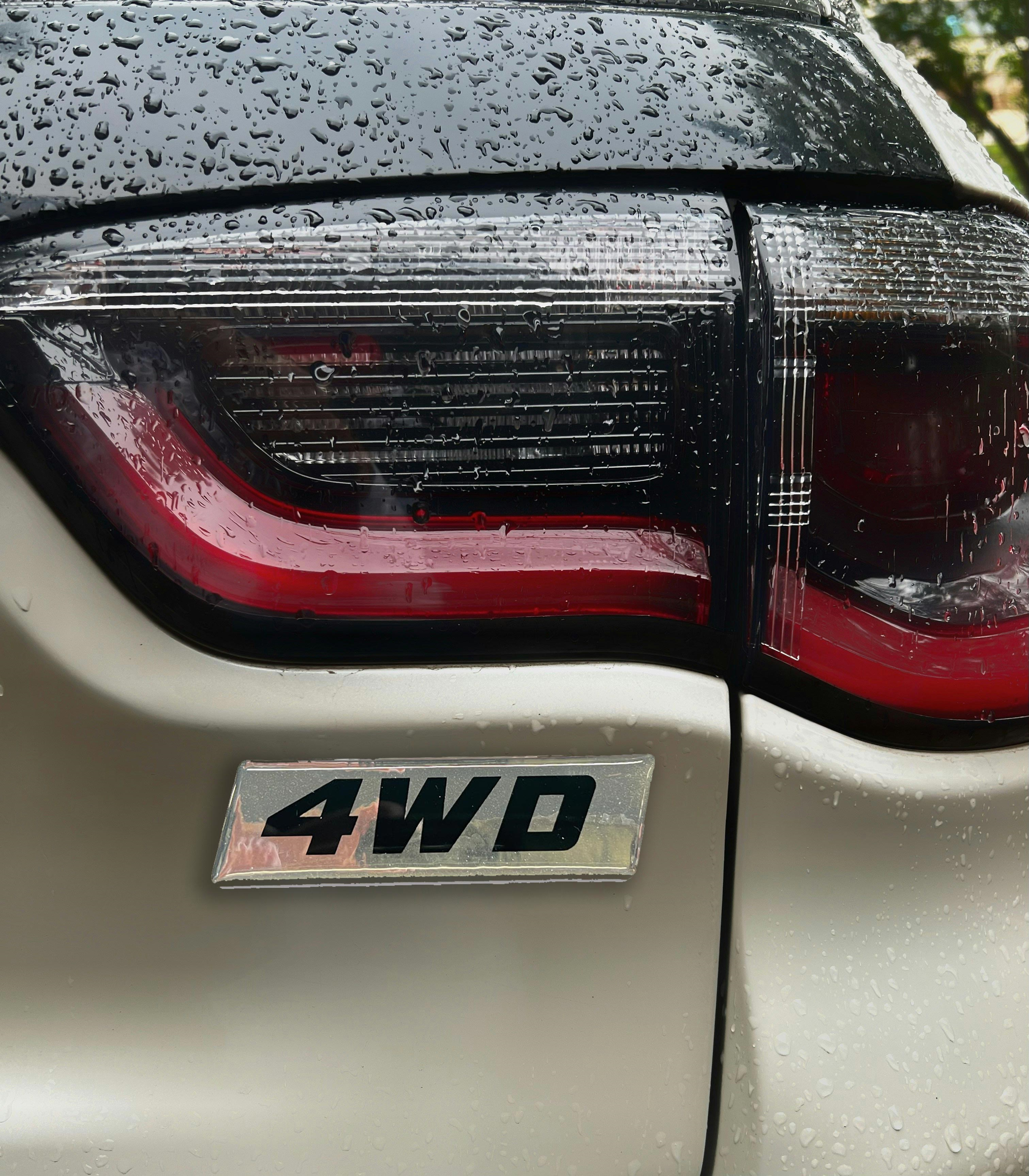 4WD Off Road Araç Gümüş Siyah 3d Sticker 2 Adet Kabartmalı Sticker 