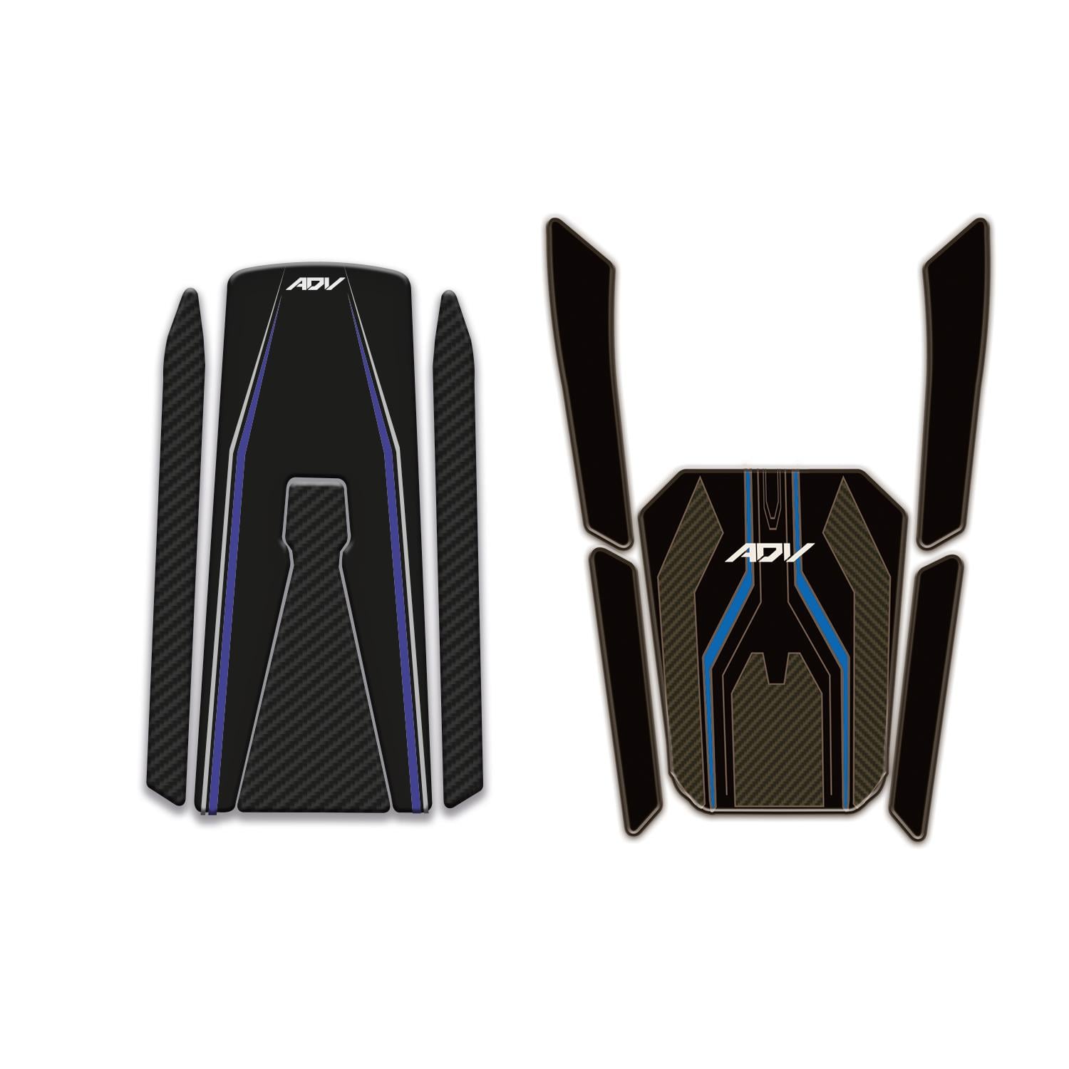 Redline Grafik Honda ADV 350 2023-2025 Uyumlu Mavi Siyah Tank Pad ve Ön Sele Altı Pad