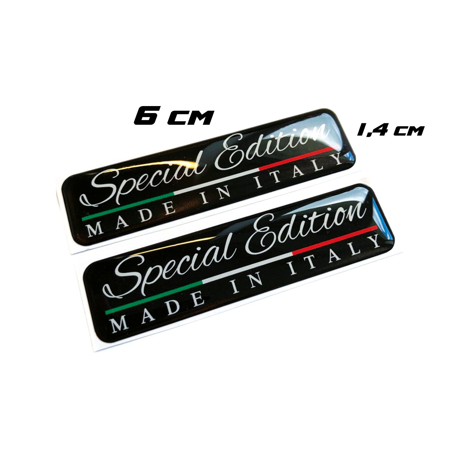 Special Edition İtalyan Bayraklı 3D 2 Adet Sticker Redlinegrafik