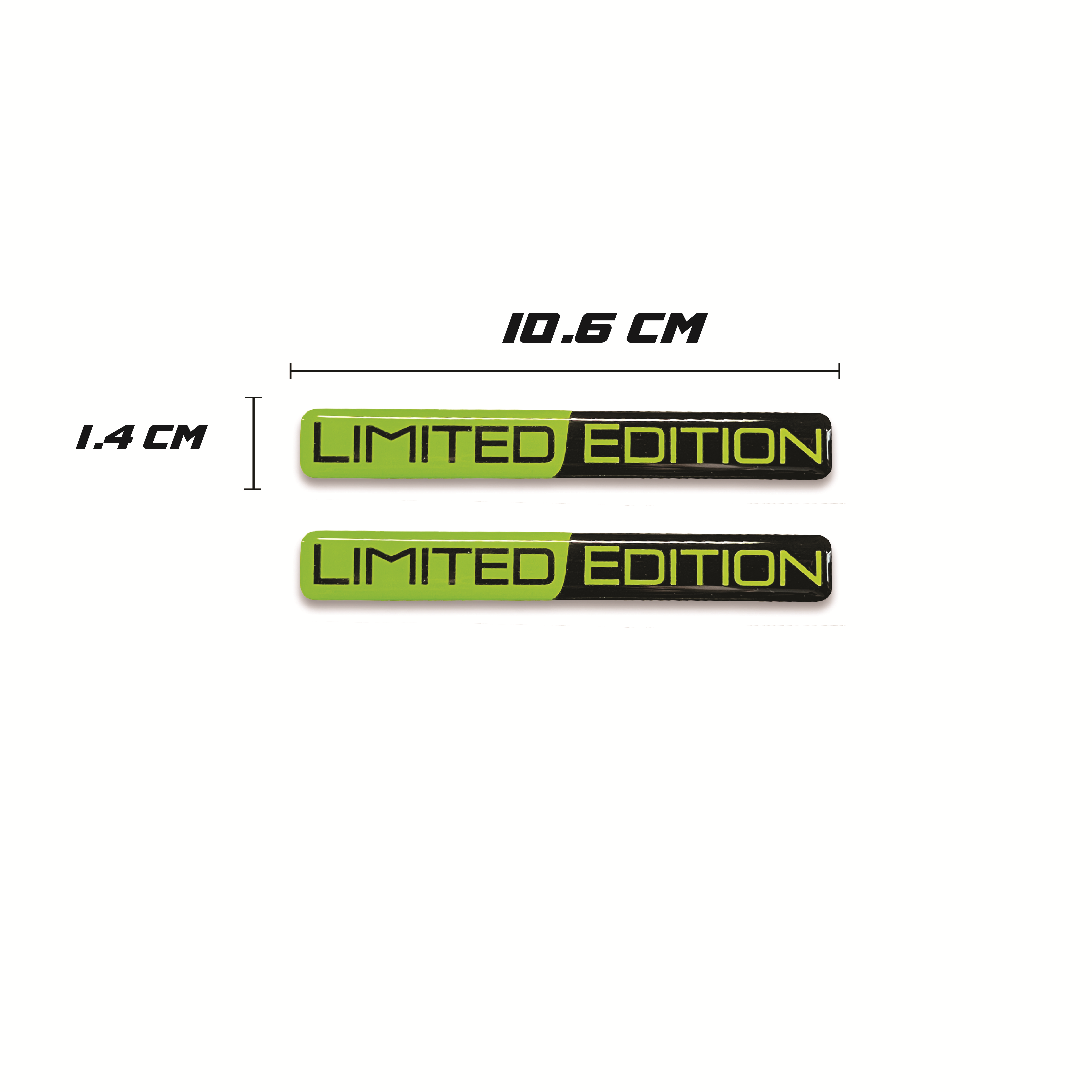 Limited Edition Yeşil Siyah 3D Kabartmalı Sticker 2 Adet Redlinegrafik