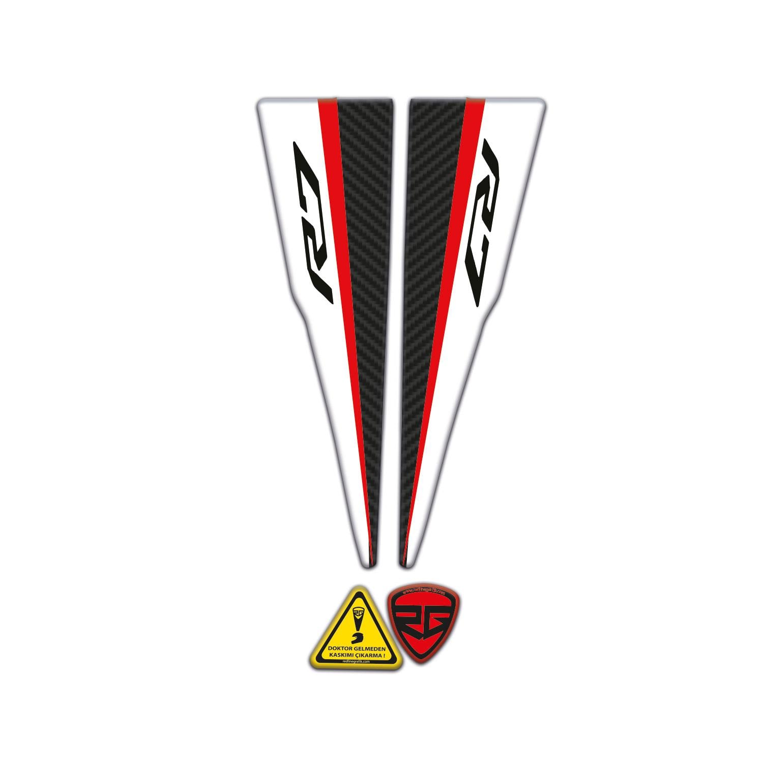 Yamaha R7 Uyumlu Kırmızı Siyah Kuyruk Pad Redlinegrafik
