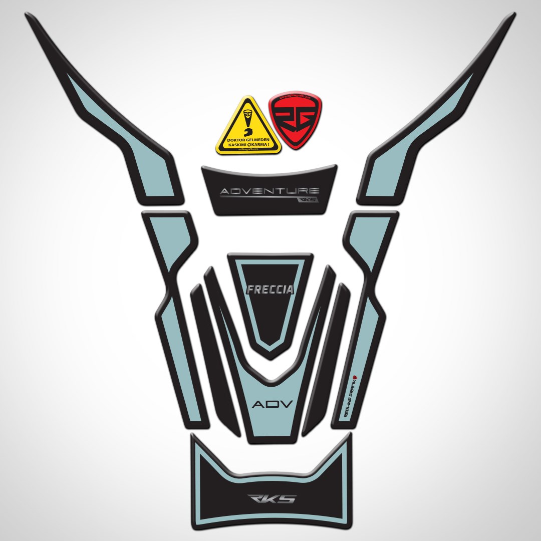 RKS Freccia Uyumlu Siyah Alice Blue Tank Pad Redline Grafik