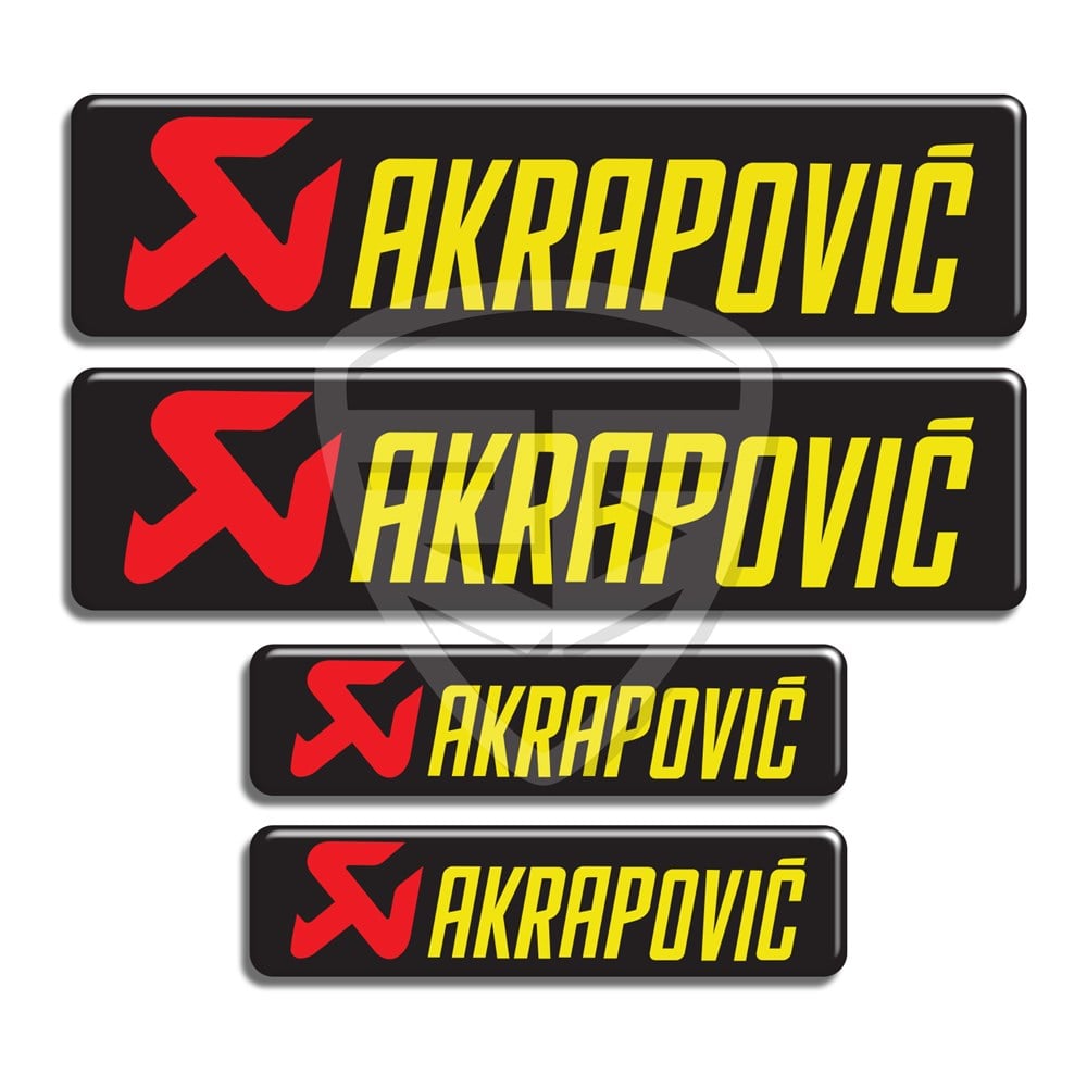 Akrapovic 4'lü 3D Sticker Set Sarı