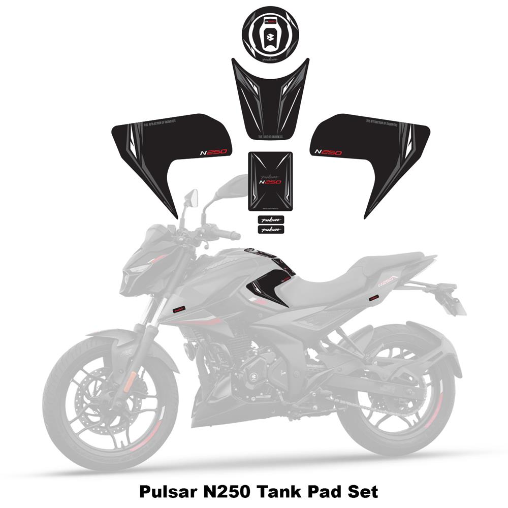 Bajaj Pulsar  N250 2023 Model Tank Pad Set Sarı Edition Special Series Redline Grafik 