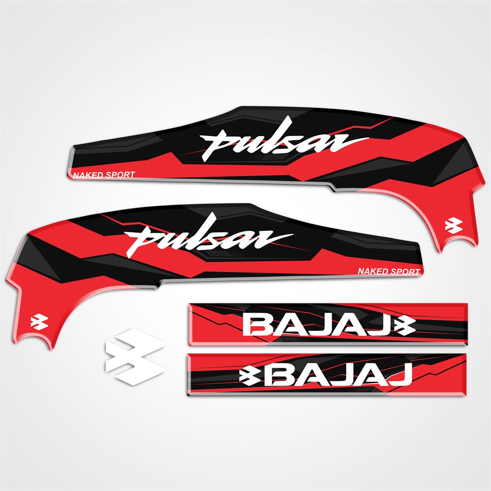 BAJAJ Pulsar NS200 AKSESUAR ŞASE STİCKER KIRMIZI