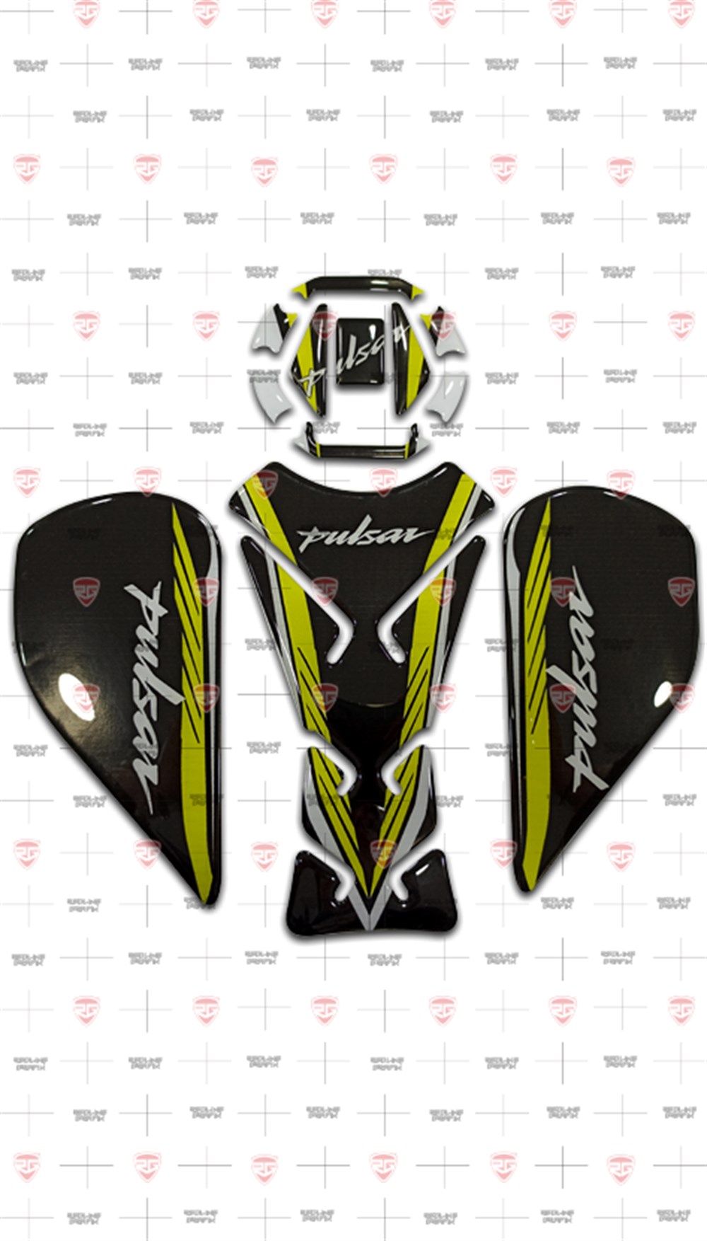 Bajaj Pulsar Tank Pad Depo Kapak Pad Seti Sarı- Siyah