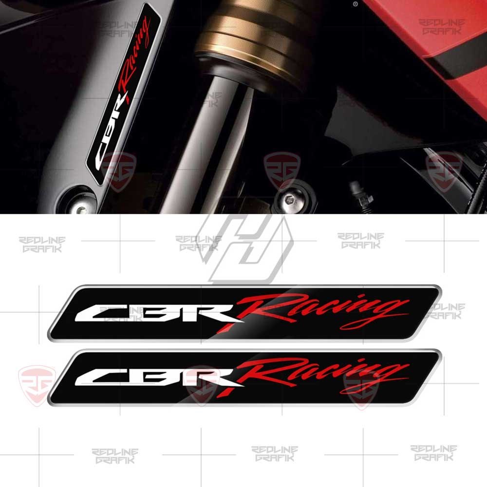 Redlinegrafik Racing Yazılı Kabartmalı Motosiklet Sticker 2 Adet Yüksek Kalite