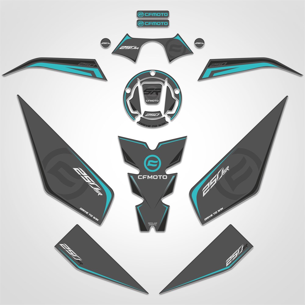 Cf moto 250sr Full Tank Pad Set Nardo Gri 250 SR