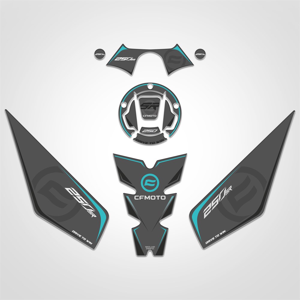 Cf moto 250sr Tank Pad Set Gidonlu Nardo Gri