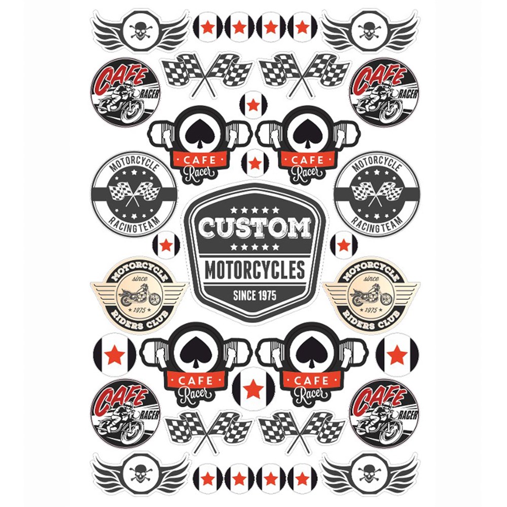 Custom Motosiklet Oto Sticker Seti