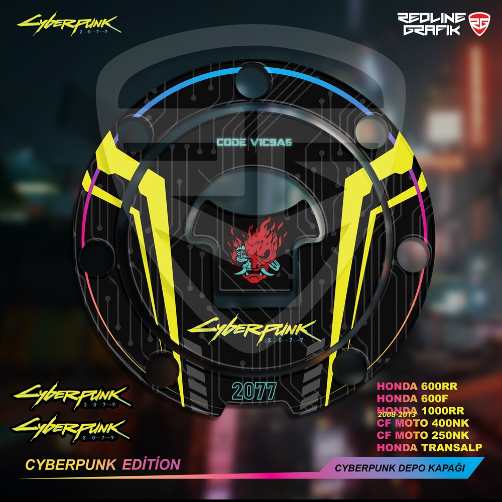 Cyberpunk Depo Kapak Pad HONDA 600RR-600F-1000RR-TRANSALP-CF MOTO 400NK-250NK Özel Seri Special Edition Redline Grafik