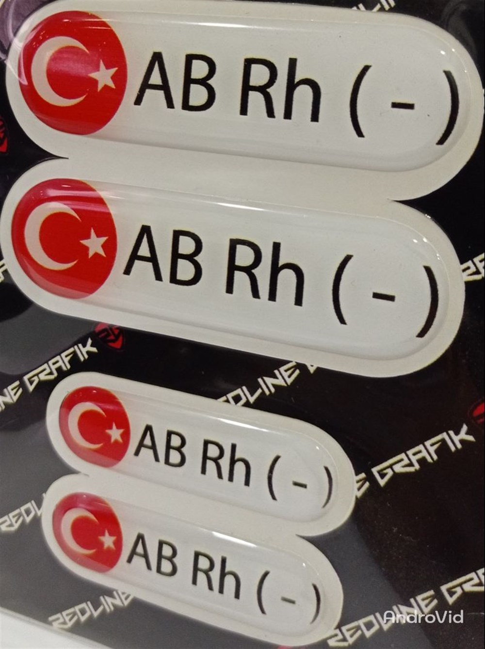 Damla Kan Grubu Sticker Beyaz 4 ADET Hediyeli AB RH Negatif
