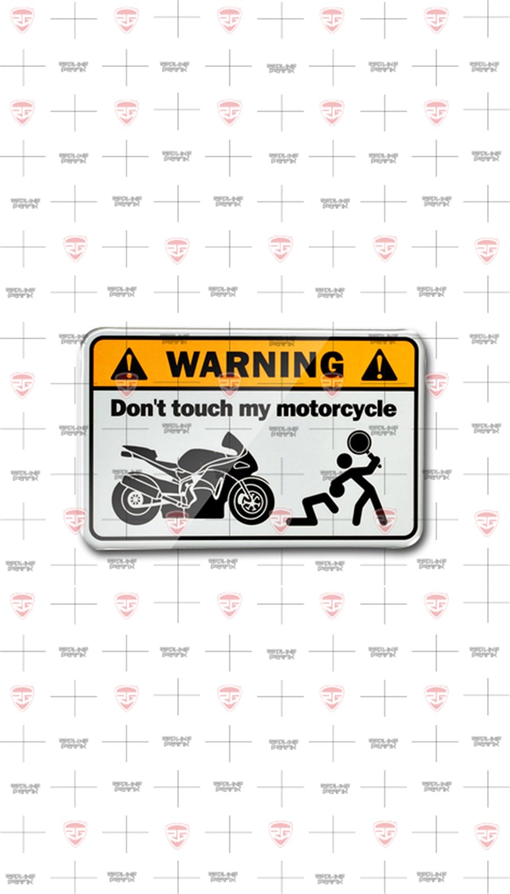 Don't Touch My Motorcycle 3D Damla Sticker