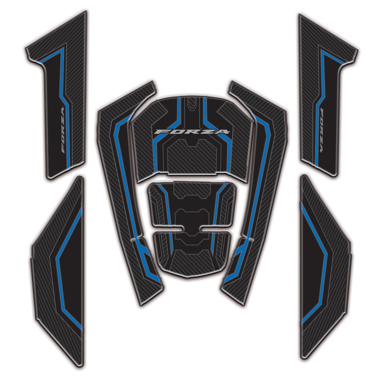 Forza Mavi Yan Pad ve Tank Pad 2018-2025 Koruyucu Sticker Redlinegrafik
