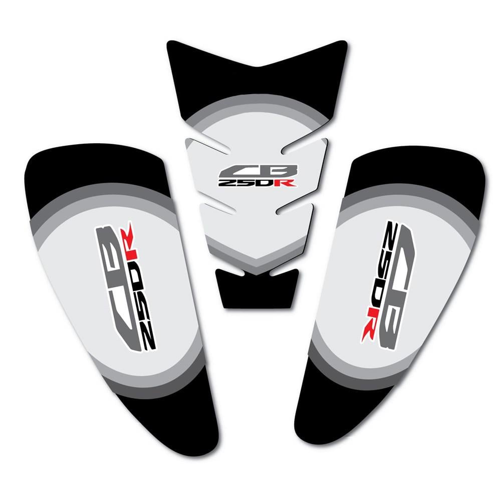 Honda CB250R Silver Tank Pad & Yan Pad Seti