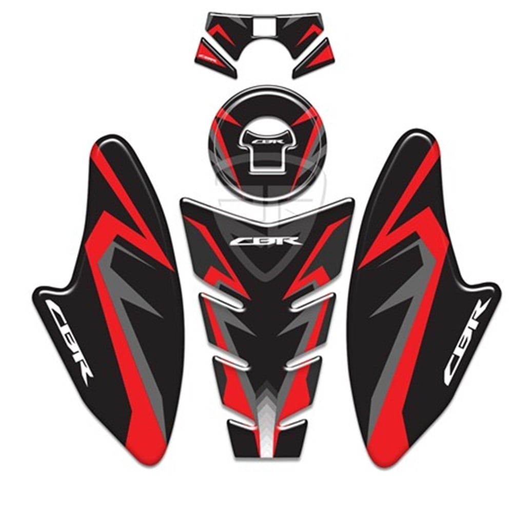 Redlinegrafik 250R Tank Pad Depo Kapak Pad Gidon Pad Mesnet Pad Yan Pad Kırmızı Siyah