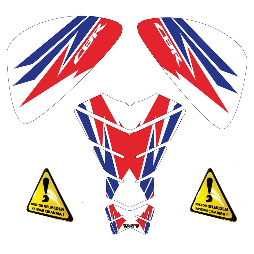 HONDA CBR HRC TANK PAD+YAN PAD SET Redline Grafik