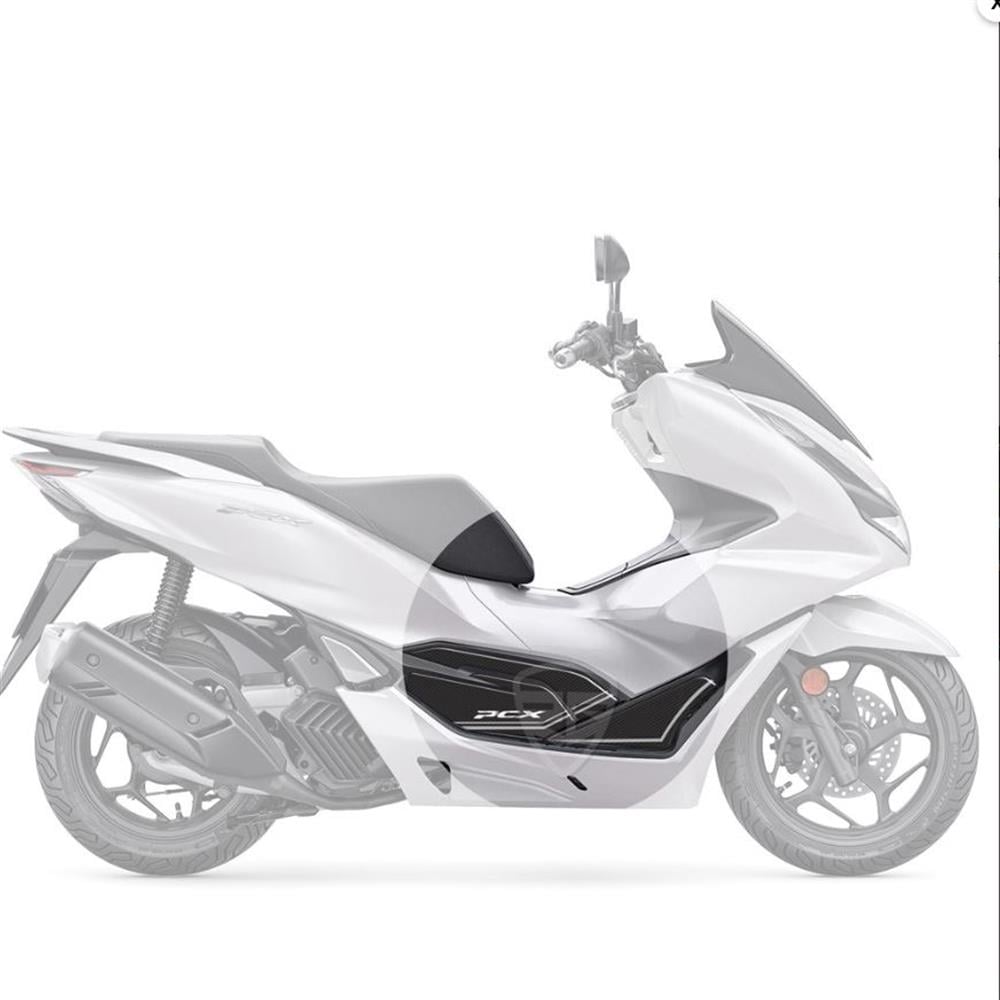 Honda Pcx 125 2021 Beyaz Motosiklet İçin Karbon Desen Gri Yan Pad 